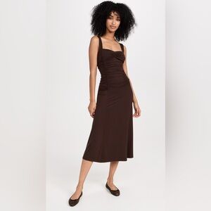 Reformation Suvi Knit dress - size L - chocolate brown…subtle fit and flare